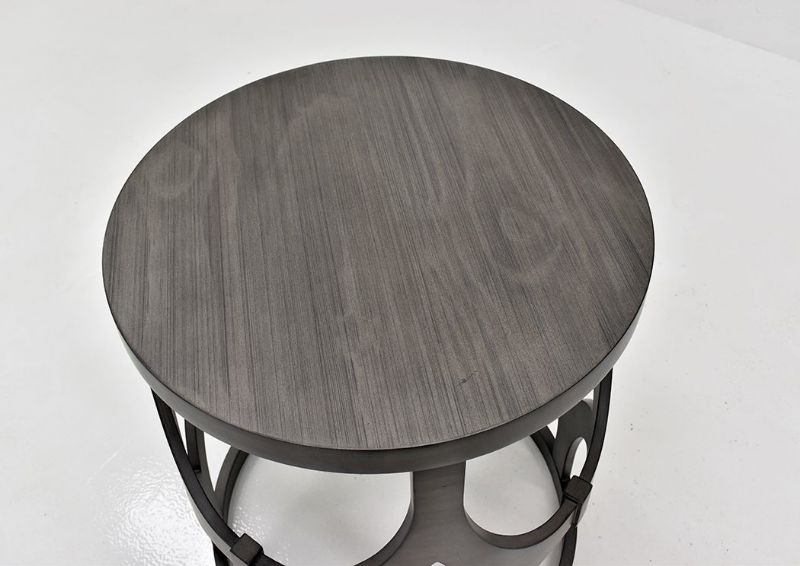 Dark Gray Reese End Table by Lane Furnishings Showing the Top Detail | Home Furniture Plus Mattress