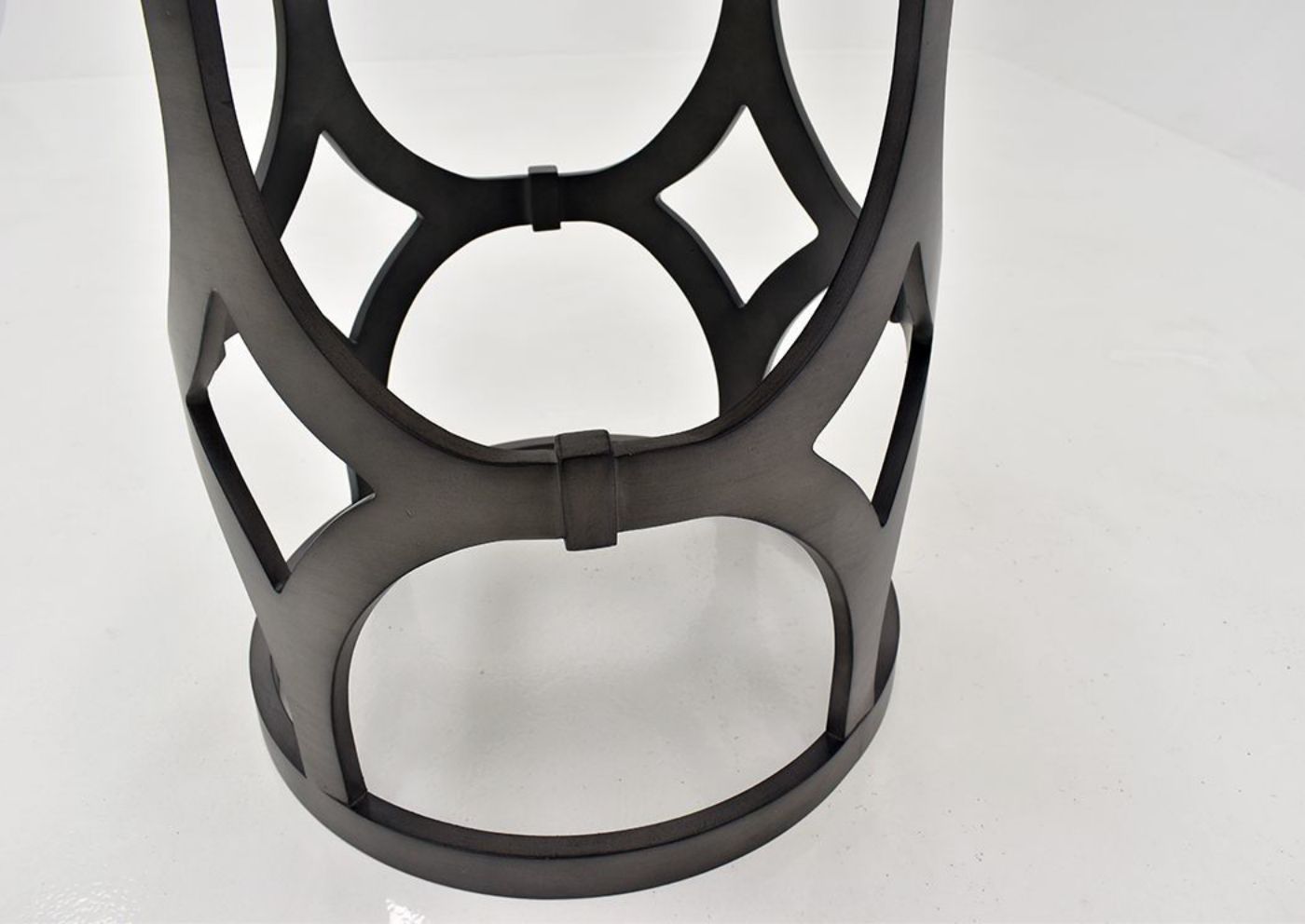 Dark Gray Reese End Table by Lane Furnishings Showing the Decorative Base Detail | Home Furniture Plus Mattress