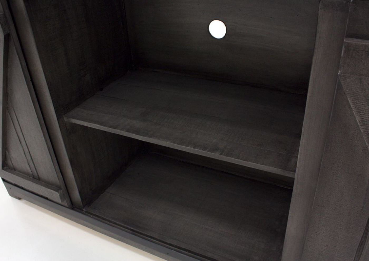 Gray and Brown Diego TV Console Center Shelf Storage | Home Furniture Plus Bedding