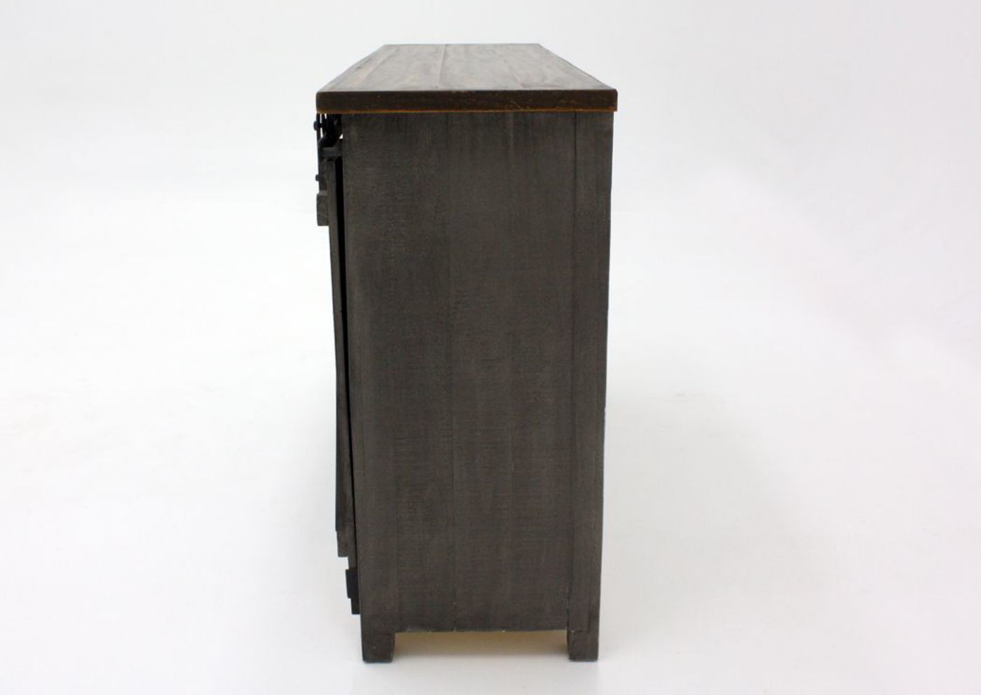 Gray and Brown Diego TV Console Side View | Home Furniture Plus Bedding