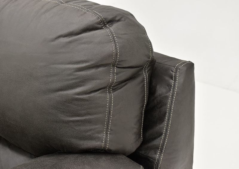 Side View Top Corner of the Back Cushion on the Bolton Collection - Gray | Home Furniture Plus Bedding