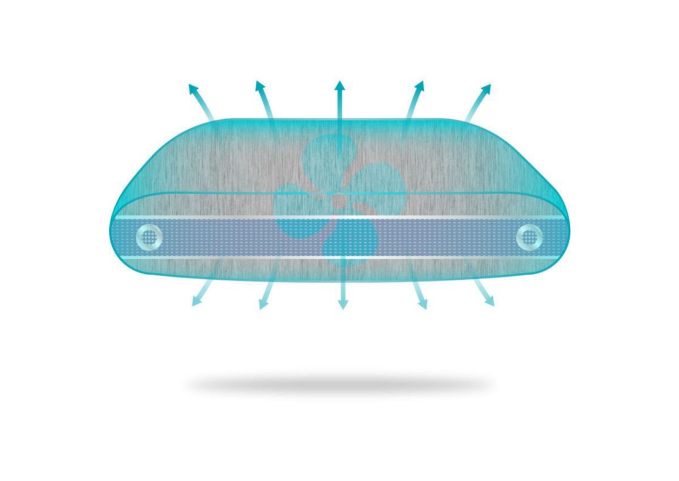 Drawing Depicting Air Flow Ability of the Flow 1.0 Pillow by BedGear | Home Furniture Plus Bedding