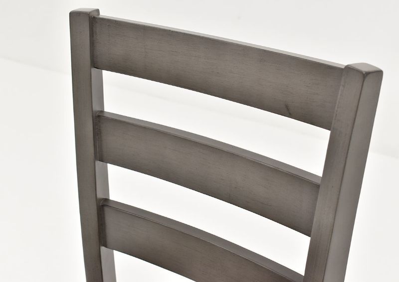 Close Up View of the Chair Slat Details on the Tahoe Counter Height Barstool in Cool Gray by Crown Mark | Home Furniture Plus Bedding