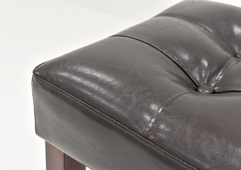 Close Up View of the Seat Corner on the Belmar 24-Inch Barstool in Dark Brown by Crown Mark International | Home Furniture Plus Bedding