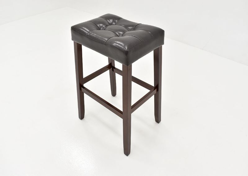 Slightly Angled View of the Belmar 30-Inch Barstool in Dark Brown by Crown Mark International | Home Furniture Plus Bedding