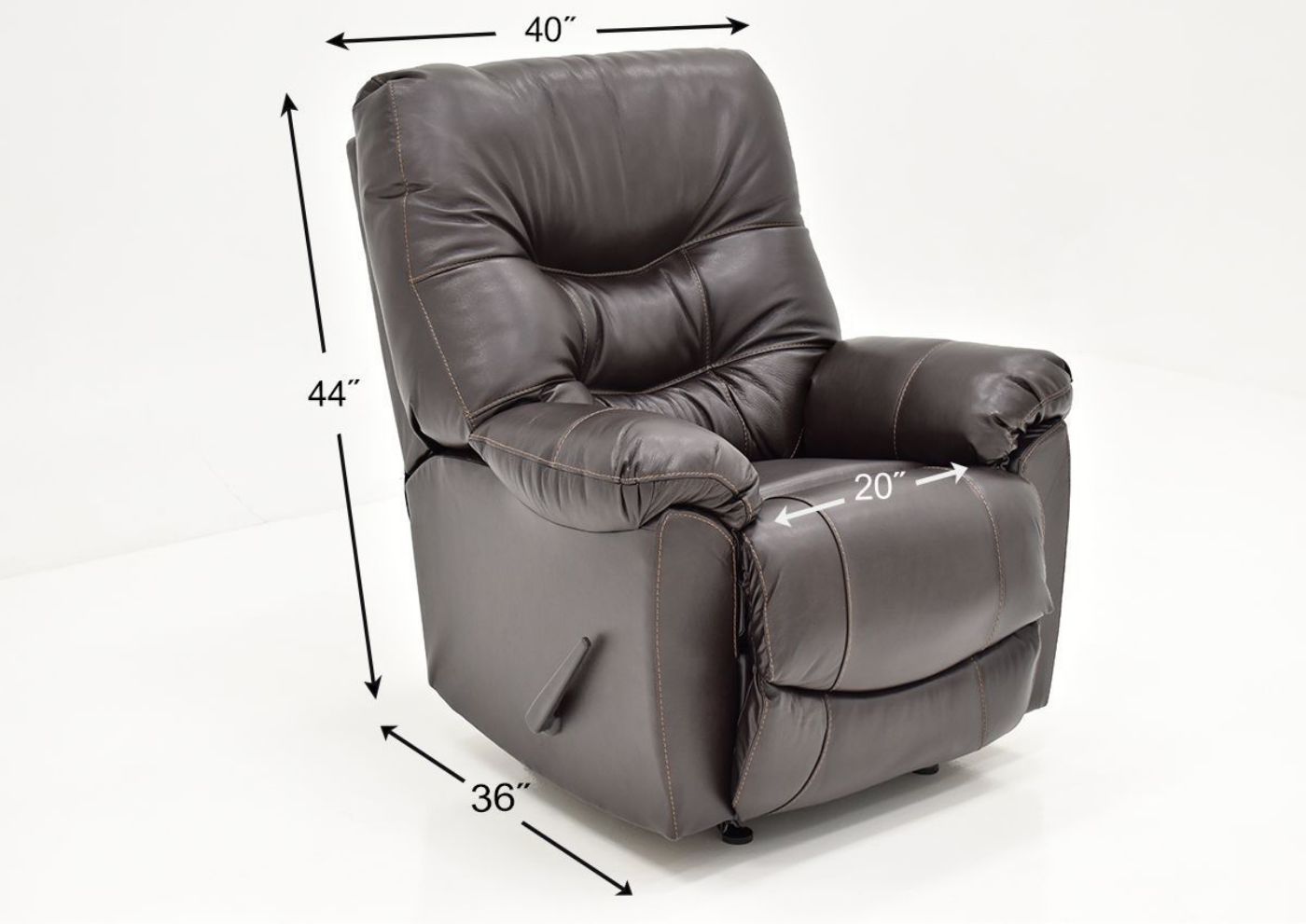 Dimension Details of the Trilogy Rocker Recliner by Franklin | Home Furniture Plus Bedding