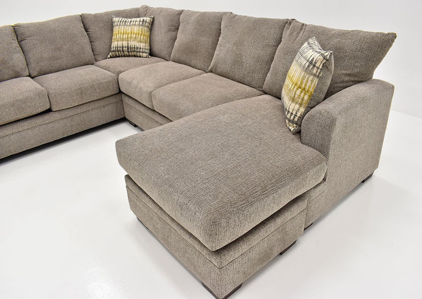 Perth Sectional Sofa with Chaise Light Pewter Home Furniture
