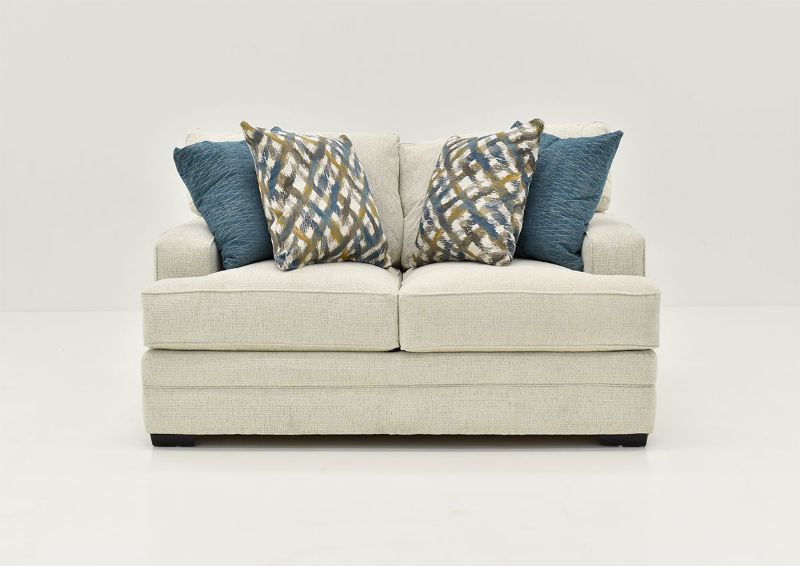 Front Facing View of the Rowan Loveseat in Off White by Franklin Furniture | Home Furniture Plus Bedding