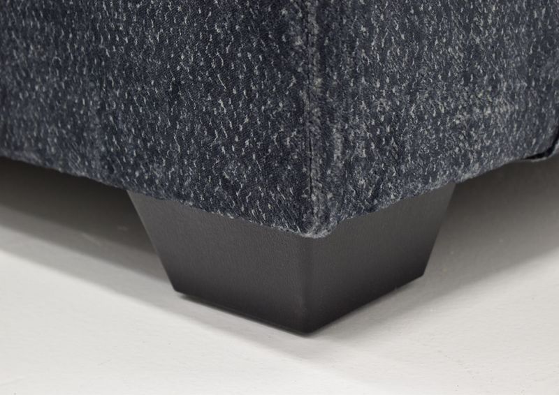 Close Up View of the Leg on the Lavernett Ottoman in Charcoal Gray by Ashley Furniture | Home Furniture Plus Bedding