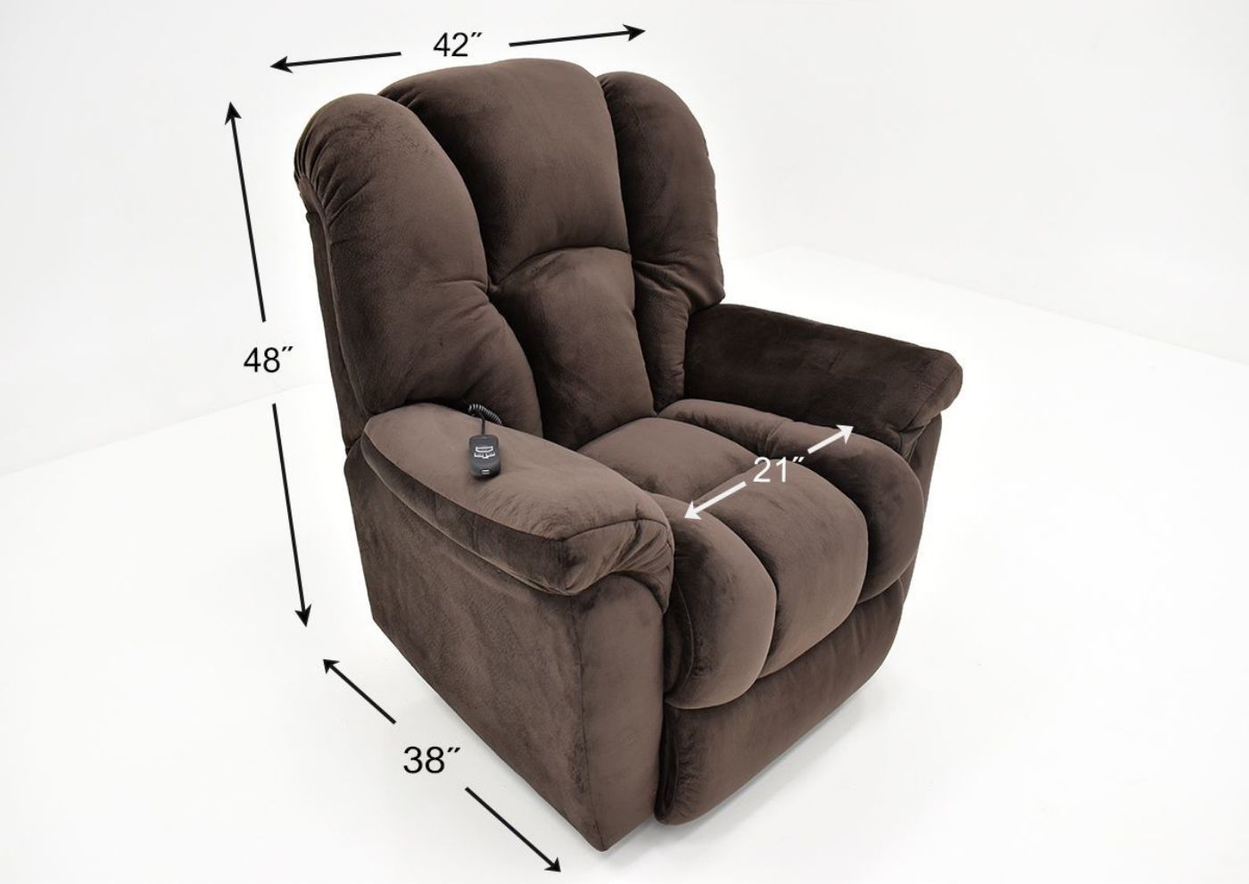 Picture of Travis Power Lift Recliner - Dark Brown