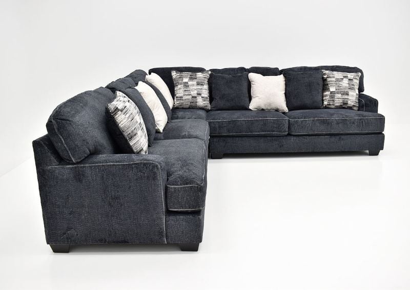 Left Side View of the Lavernett Sectional Sofa in Charcoal Gray by Ashley Furniture | Home Furniture Plus Bedding
