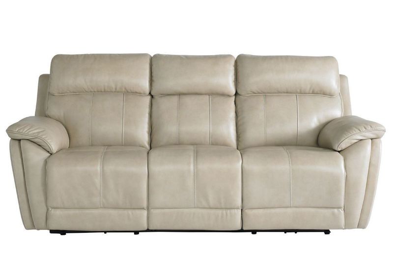 Front Facing View of the Levitate POWER Reclining Sofa in Diamond Beige by Bassett | Home Furniture Plus Bedding