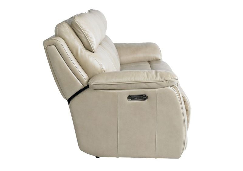 Side View of the Levitate POWER Reclining Sofa in Diamond Beige by Bassett | Home Furniture Plus Bedding