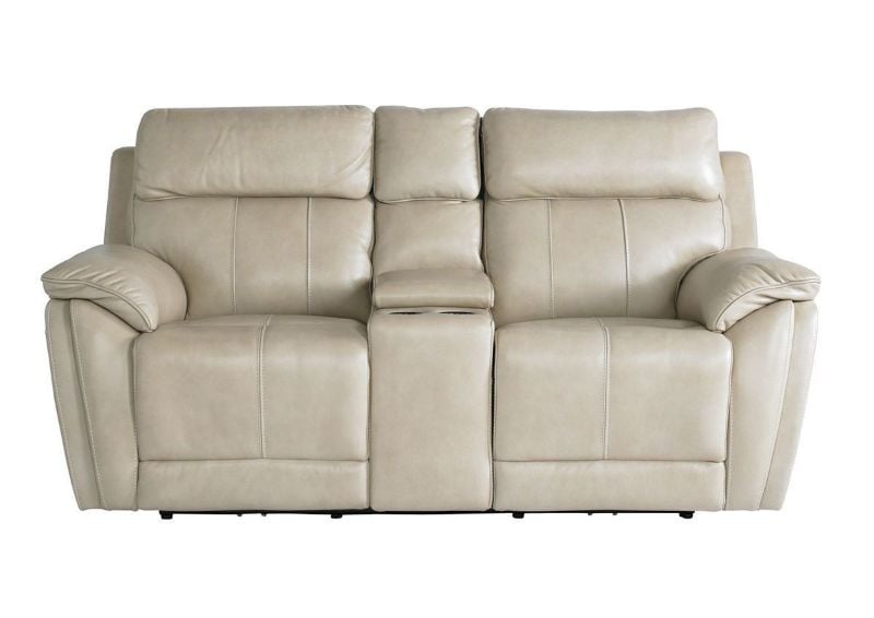 Front Facing View of the Levitate POWER Loveseat in Diamond Beige by Bassett | Home Furniture Plus Bedding