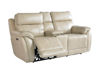 Slightly Angled View of the Levitate POWER Loveseat in Diamond Beige by Bassett | Home Furniture Plus Bedding