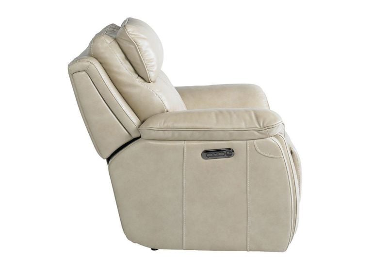 Side View of the Levitate POWER Recliner in Diamond Beige by Bassett | Home Furniture Plus Bedding