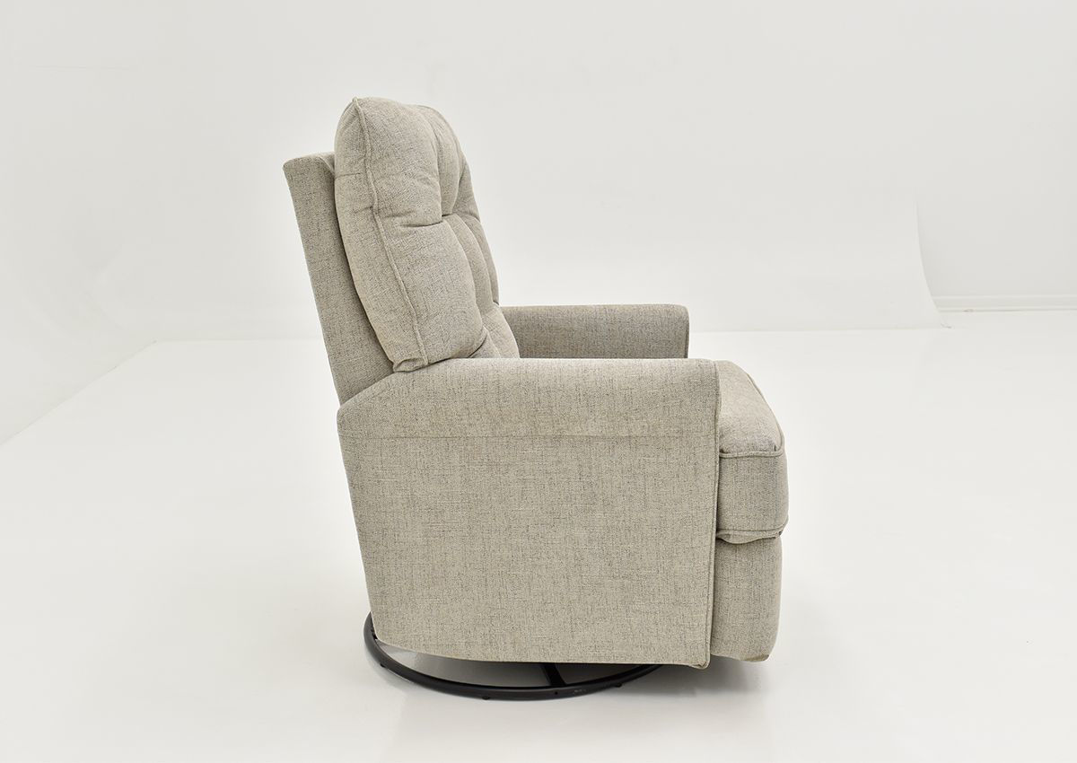 Carissa Swivel Glider Recliner - Gray | Home Furniture