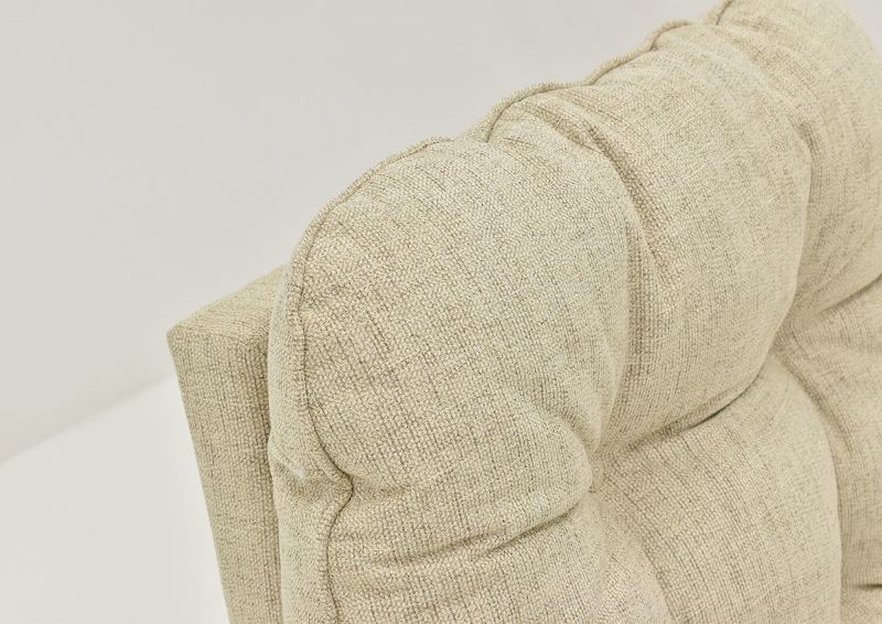Closeup View of the  Carissa POWER Swivel Glider Recliner in Linen by Best Home Furnishings | Home Furniture Plus Bedding
