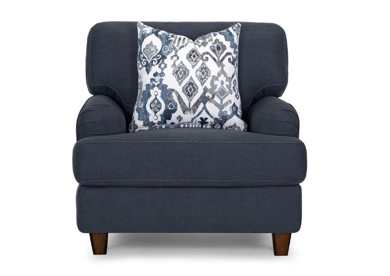 Front Facing View of the Landry Chair in Blue Indigo by Franklin Corporation | Home Furniture Plus Bedding