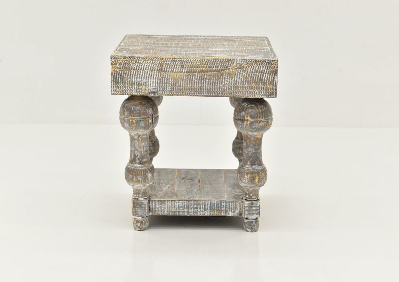 Front View of the Calais End Table by Vintage Furniture | Home Furniture Plus Bedding