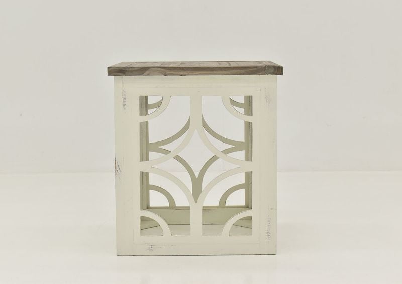 Front View of the Westgate End Table by Vintage Furniture | Home Furniture Plus Bedding