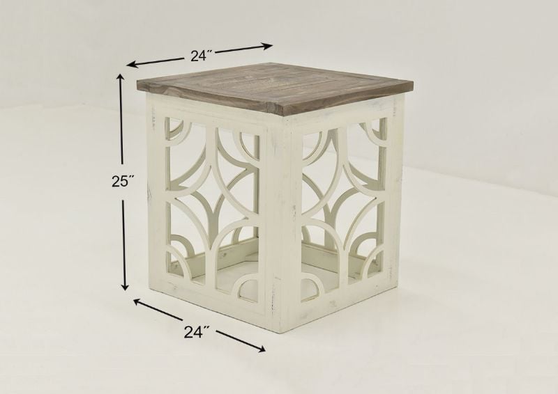 Dimension Details of the Westgate End Table by Vintage Furniture | Home Furniture Plus Bedding