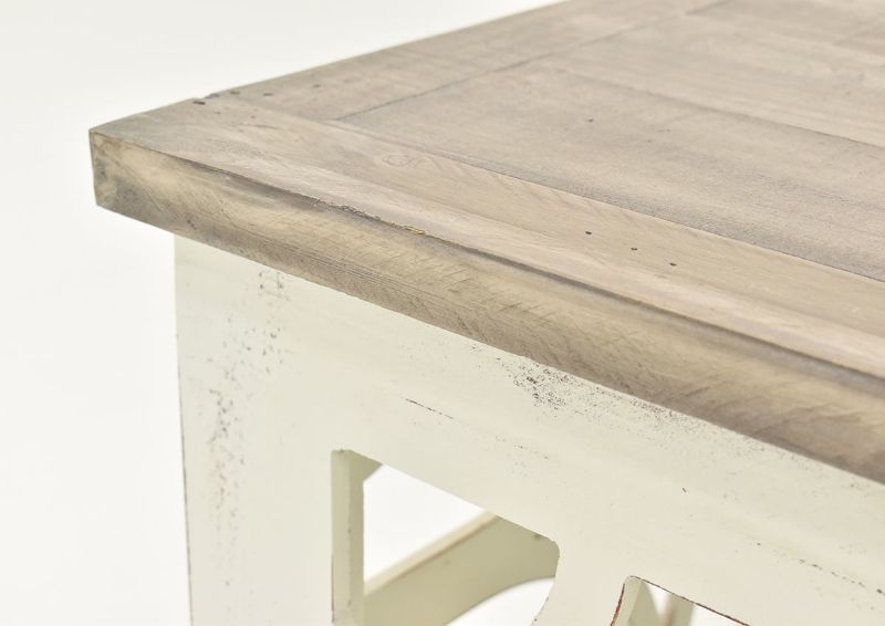 Close Up View of the Corner of the Westgate Coffee Table by Vintage Furniture | Home Furniture Plus Bedding
