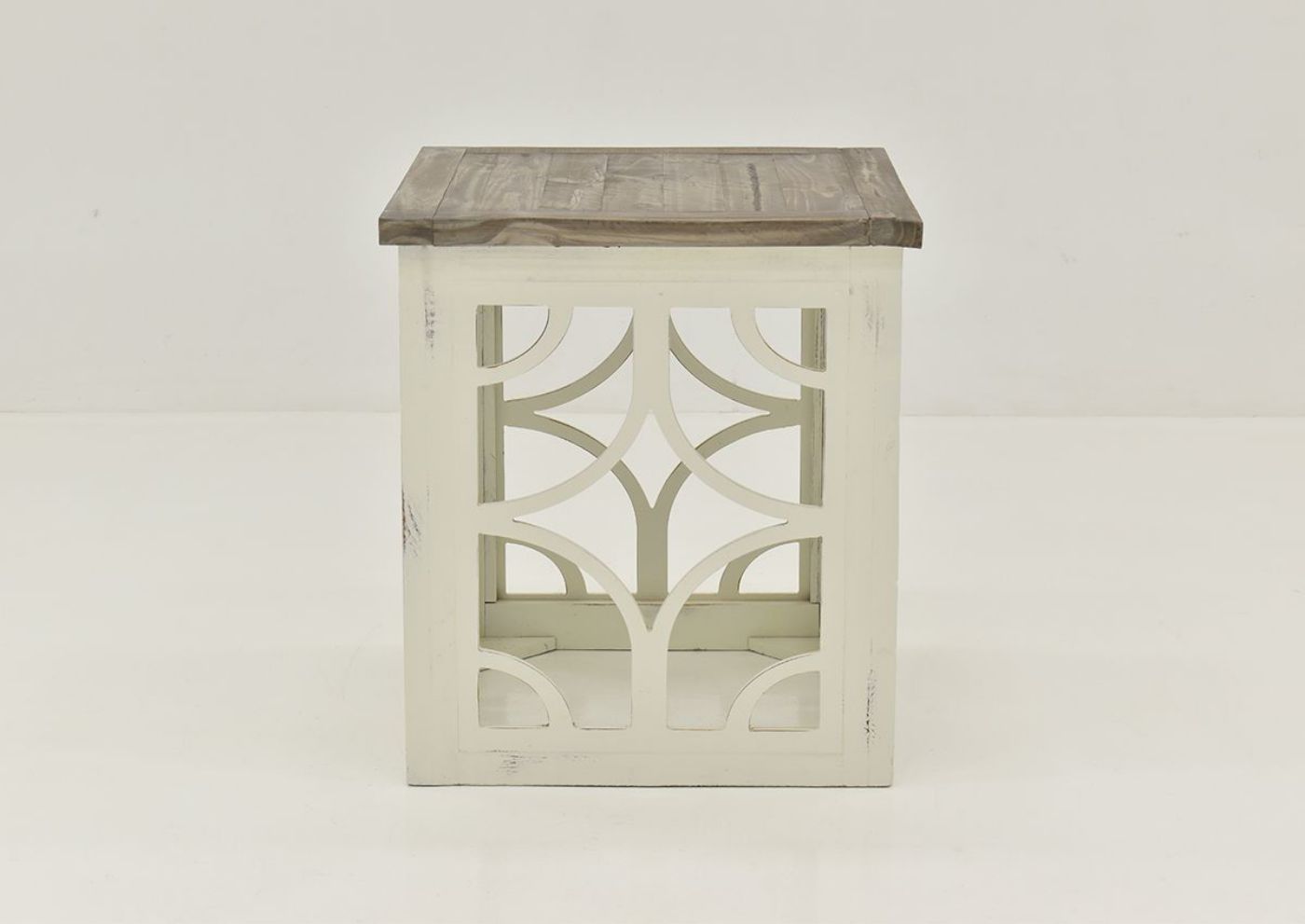 Side View of the Westgate End Table by Vintage Furniture | Home Furniture Plus Bedding