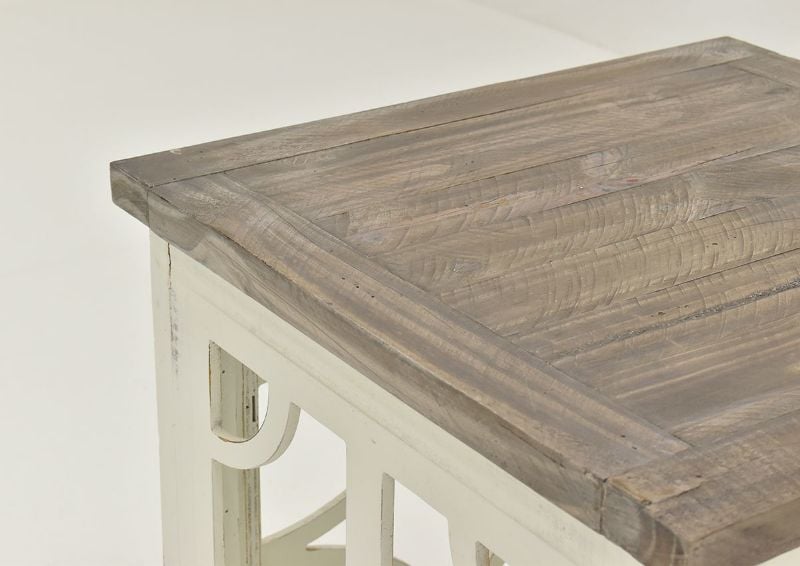 Close Up View of the Corner of the Westgate End Table by Vintage Furniture | Home Furniture Plus Bedding