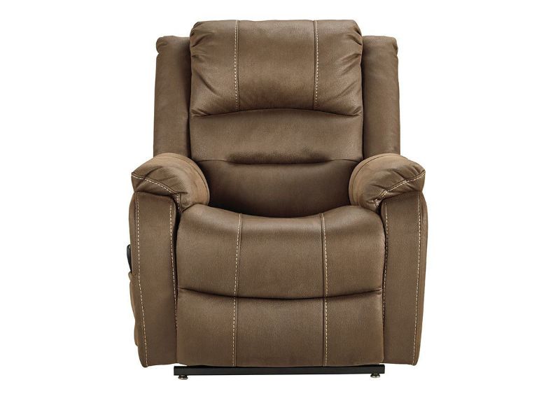 Front Facing View of the Whitehill POWER Lift Recliner in Chocolate Brown by Ashley Furniture | Home Furniture Plus Bedding