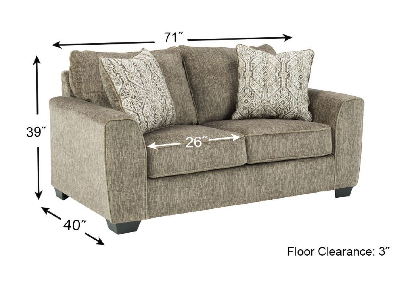 Picture of Olin Loveseat - Brown