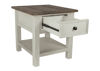 Angled View of the Bolanburg End Table by Ashley Furniture with Drawer Opened | Home Furniture Plus Bedding