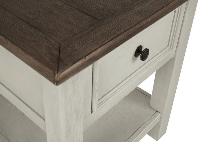 Slightly Angled Overhead View of the Bolanburg End Table by Ashley Furniture with Drawer Closed | Home Furniture Plus Bedding