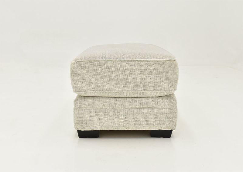 Side View of the Rowan Ottoman in Off White by Franklin Furniture | Home Furniture Plus Bedding