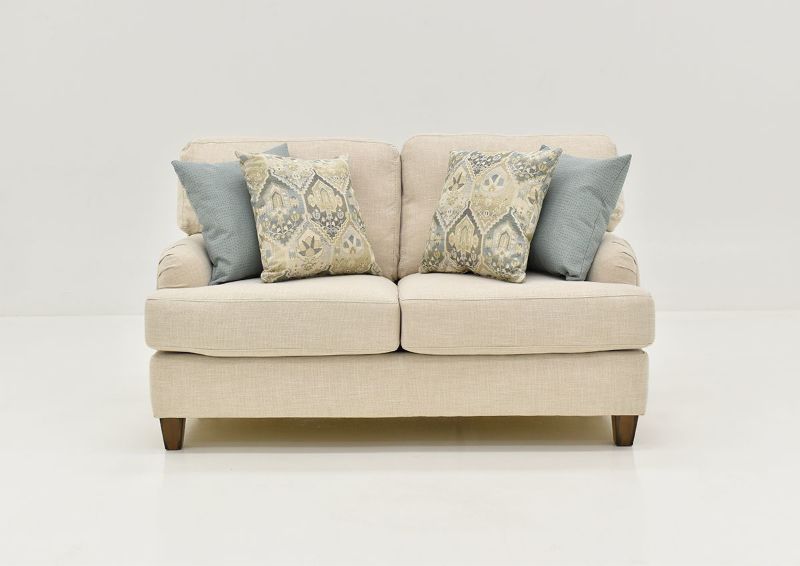 Front Facing View of the Kaia Loveseat in Off White by Franklin Furniture | Home Furniture Plus Bedding