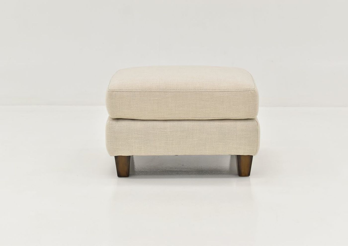 Front Facing View of the Kaia Ottoman in Off White by Franklin Furniture | Home Furniture Plus Bedding