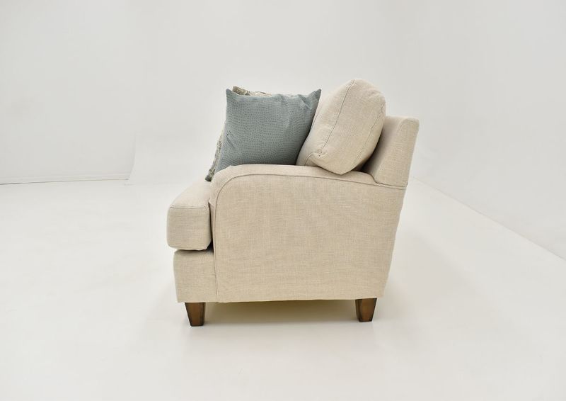 Side View of the Kaia Loveseat in Off White by Franklin Furniture | Home Furniture Plus Bedding