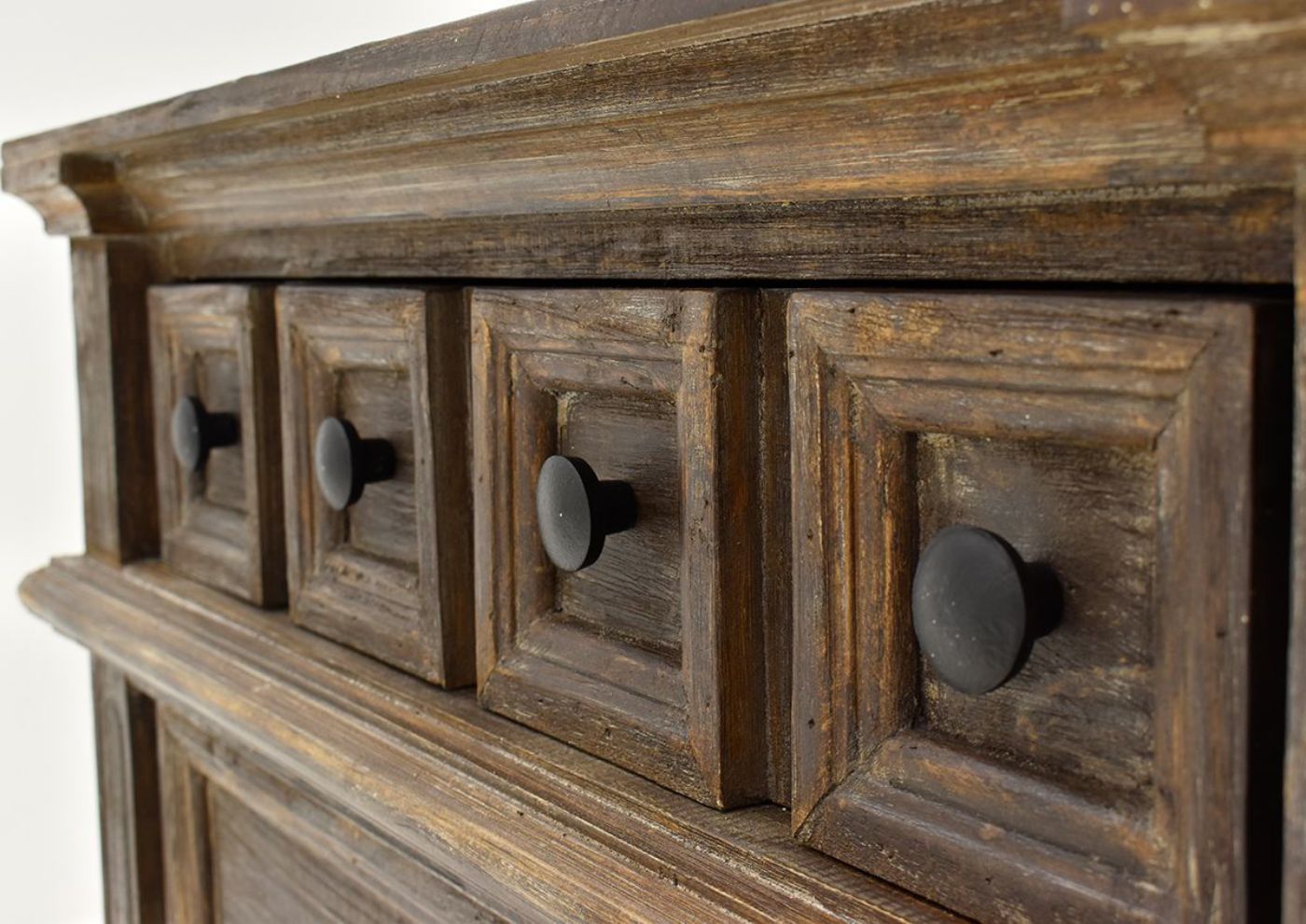 Barnwood Brown Vienna Chest of Drawers by Vintage Furniture Showing the Drawer Details | Home Furniture Plus Bedding
