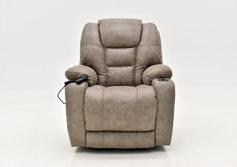 Light Brown Discovery POWER Recliner by HomeStretch, Showing the Front View, Made in the USA | Home Furniture Plus Bedding