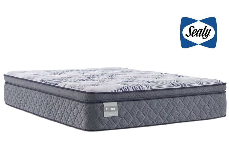 Angled View of the Sealy Faulkner Plush Mattress in Full Size | Home Furniture Plus Bedding
