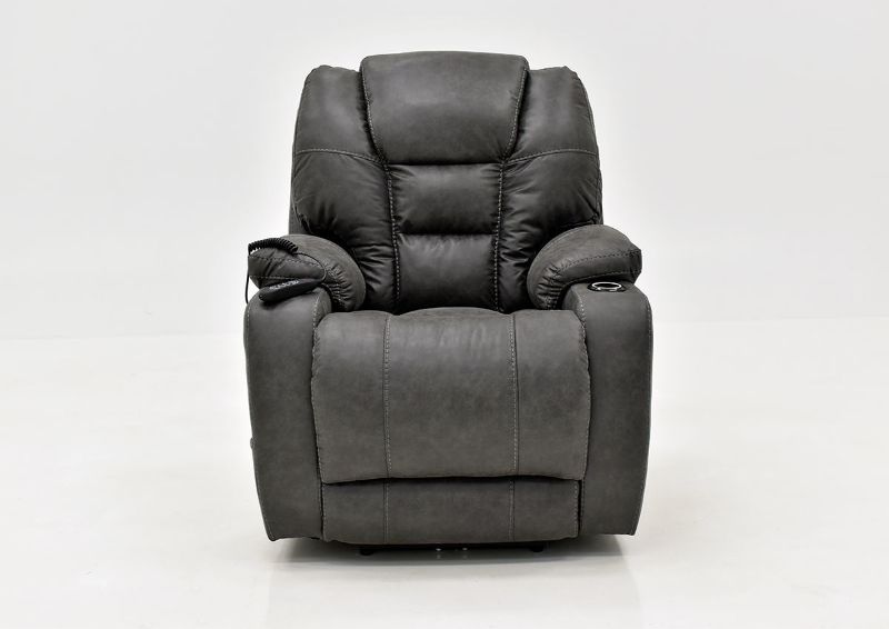 Gray Discovery POWER Recliner by HomeStretch Showing the Front View, Made in the USA | Home Furniture Plus Bedding