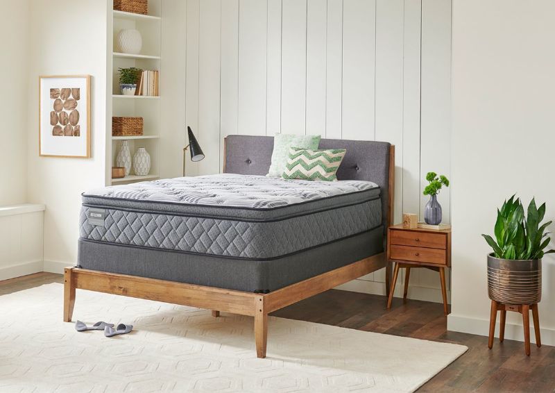 Angled Room View of the Sealy Faulkner Plush Mattress in Full Size | Home Furniture Plus Bedding