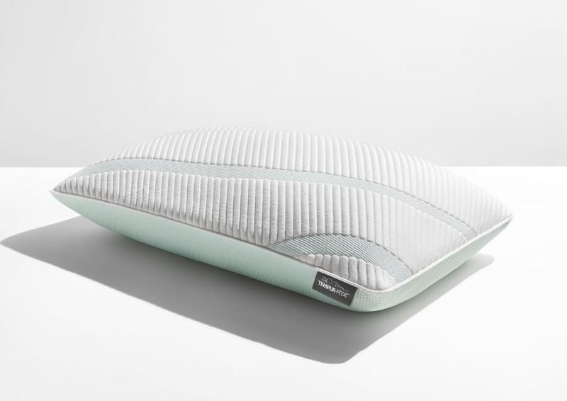 Angled View of the TEMPUR-Adapt ProMid Cooling Pillow in Queen by Tempur-Pedic | Home Furniture Plus Bedding