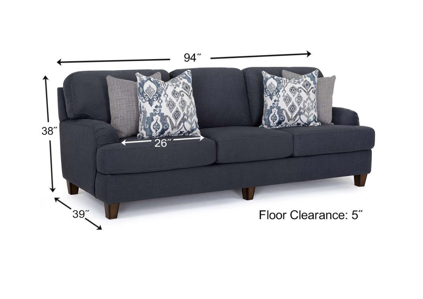 Picture of Landry Sofa Set - Blue Indigo