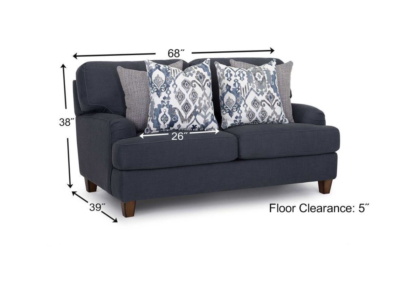 Picture of Landry Sofa Set - Blue Indigo