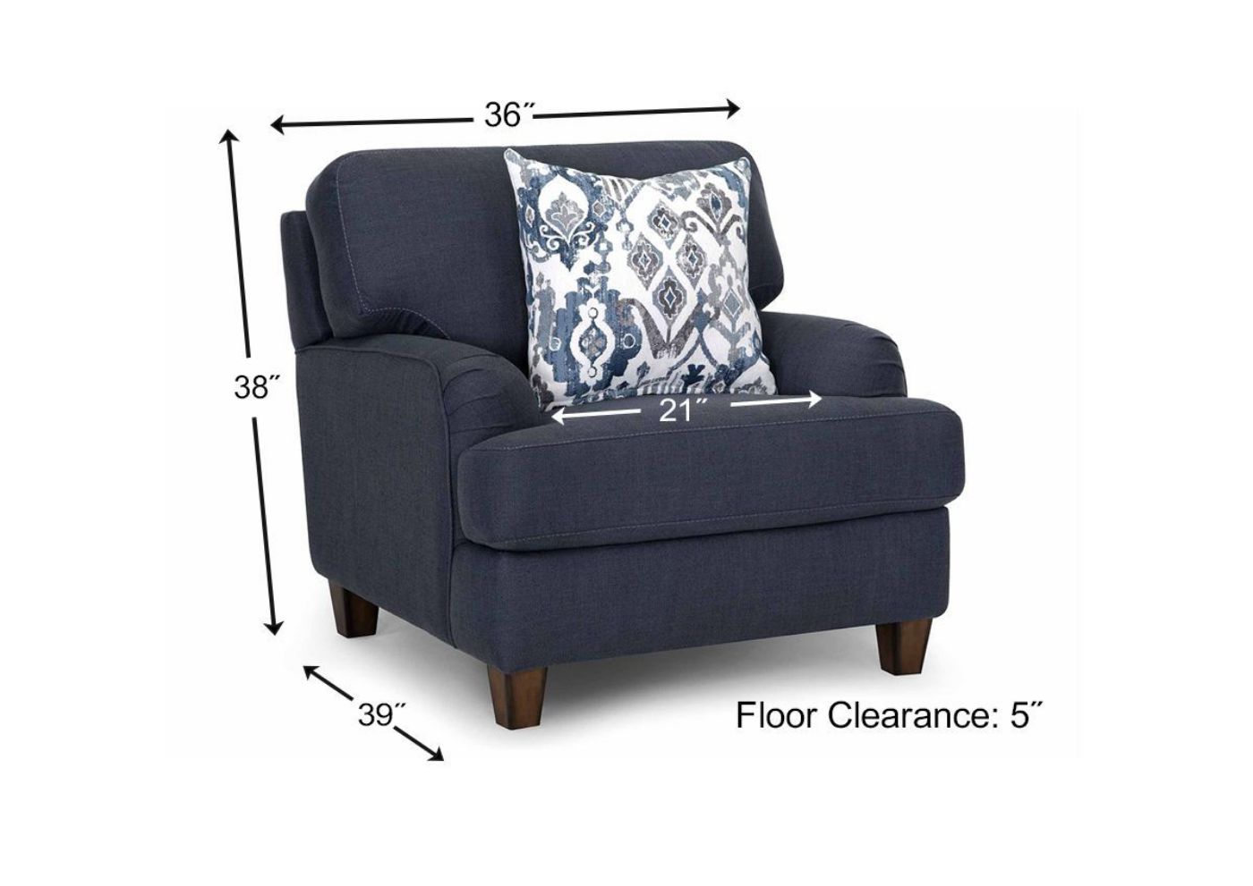 Picture of Landry Sofa Set - Blue Indigo