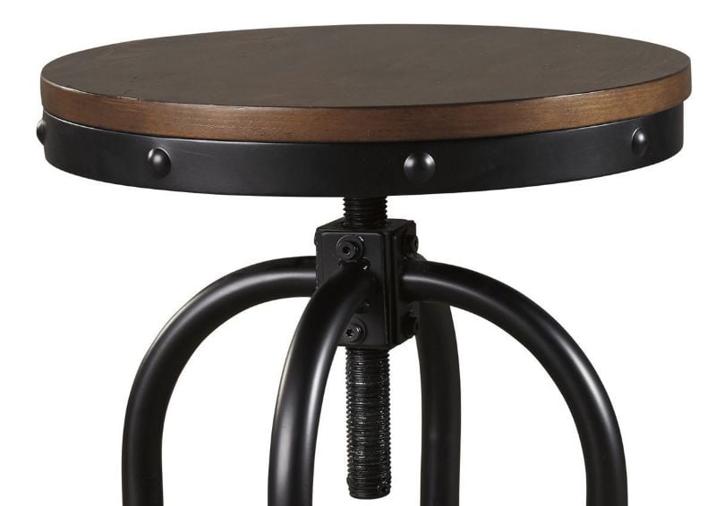 Closeup Seat View of the 24 Inch Valebeck Counter Height Barstool by Ashley Furniture | Home Furniture Plus Bedding