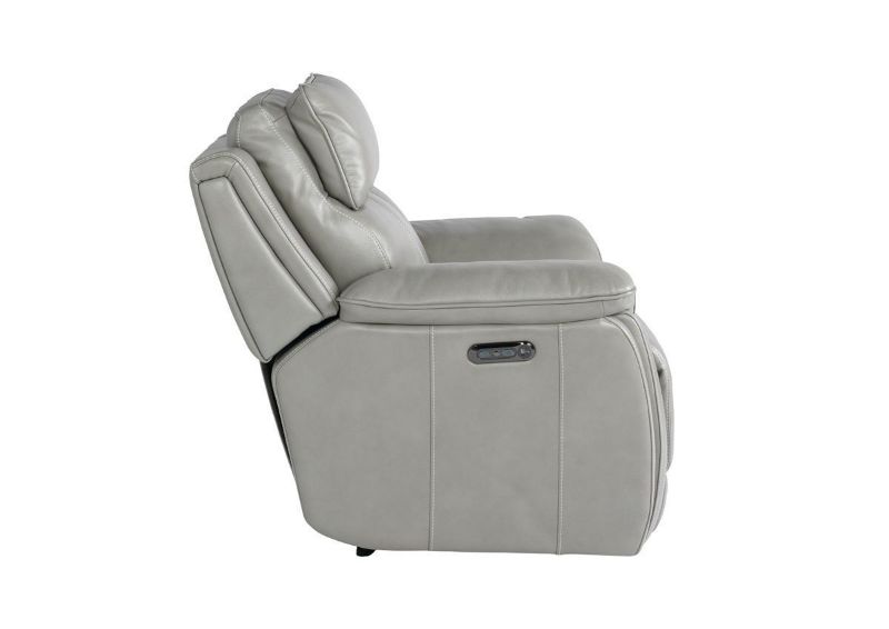 Side View of the Levitate POWER Recliner in Nickel Gray by Bassett | Home Furniture Plus Bedding