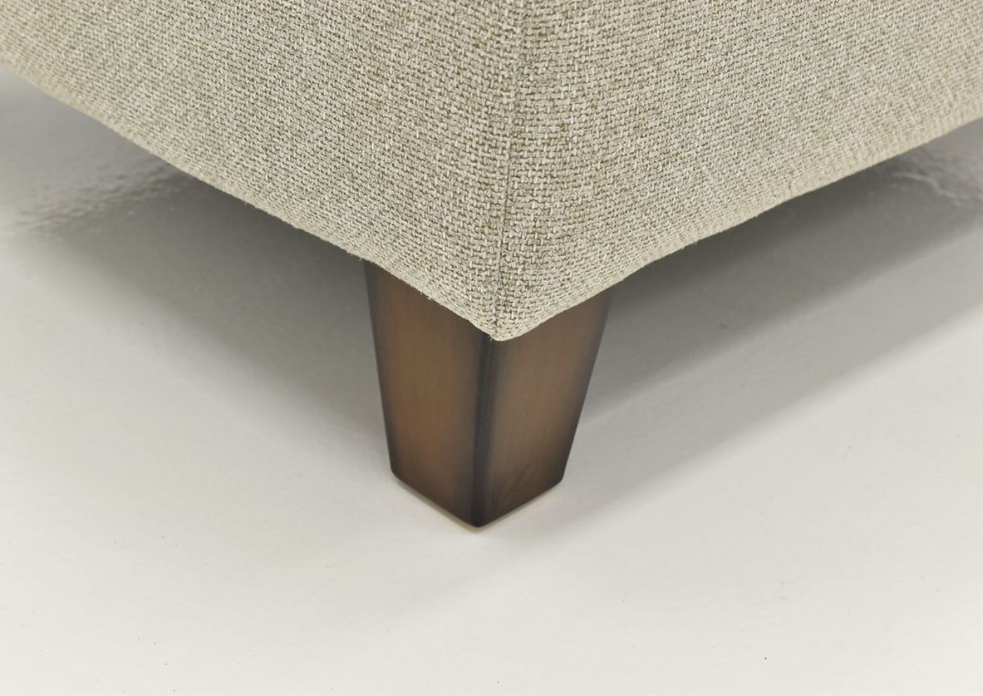 View of the Tapered Foot on the Kimber Ottoman by Franklin Corporation | Home Furniture Plus Bedding