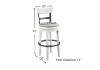 Angle View of the Valebeck 30 Inch Bar Stool in White by Ashley Furniture Showing Dimensions | Home Furniture Plus Bedding